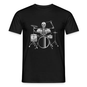 Drummer drummer t-shirt drums - Men's T-Shirt - black - Front - AI Model Male 178 light (178cm)