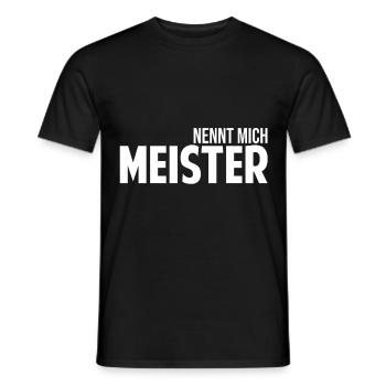 Herren Meister Meisterbrief Meisterschule Geschenk - Männer T-Shirt - Schwarz - Vorne - AI Model Male 178 light (178cm)