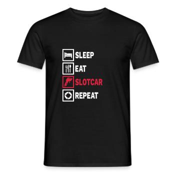 Slotcar Racing Auto Modellsport Geschenk - Männer T-Shirt - Schwarz - Vorne - AI Model Male 178 light (178cm)