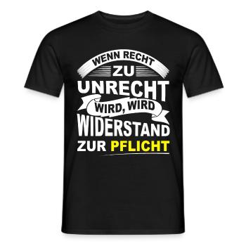 Protestshirt gegen Einschränkung der Grundrechte - Männer T-Shirt - Schwarz - Vorne - AI Model Male 178 light (178cm)