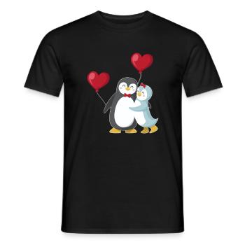 Amour de pingouin - T-shirt homme - noir - Devant - AI Model Male 178 light (178cm)