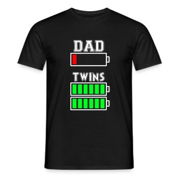 DAD TWINS - father twins - Men's T-Shirt - black - Front - AI Model Male 178 light (178cm)