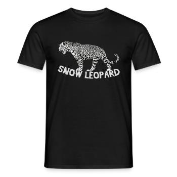 Léopard des neiges léopard désert nature animal rare - T-shirt homme - noir - Devant - AI Model Male 178 light (178cm)