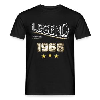 Légende depuis 1966 / légende depuis 1966 / légendaire - T-shirt homme - noir - Devant - AI Model Male 178 light (178cm)