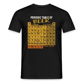 Periodensystem der Biere Craft Beer Style Bier - Männer T-Shirt - Schwarz - Vorne - AI Model Male 178 light (178cm)