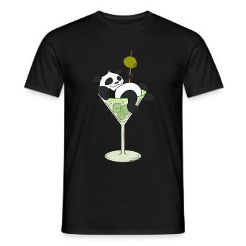 Boisson de quarantaine Funny Panda - T-shirt homme - noir - Devant - AI Model Male 178 light (178cm)