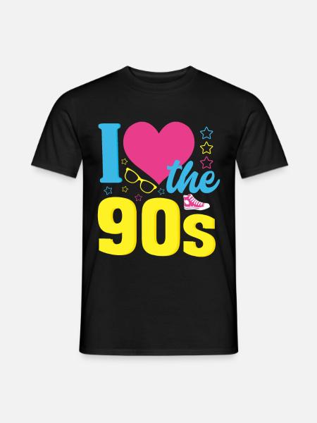 I Love The 90s Shirt - Mænd T-shirt - sort
