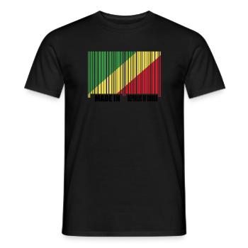 Fabriqué en République du Congo - T-shirt homme - noir - Devant - AI Model Male 178 light (178cm)