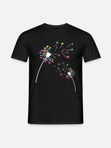Cadeau de pissenlit jardin pissenlit - T-shirt homme - noir