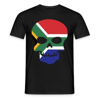 South Africa Skull - South Africa - T-shirt homme - noir - Devant - AI Model Male 178 light (178cm)