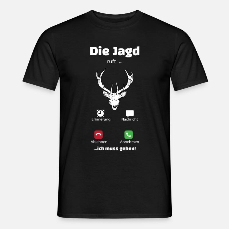 Jagd ruft Geschenk Jäger - Männer T-Shirt - Schwarz