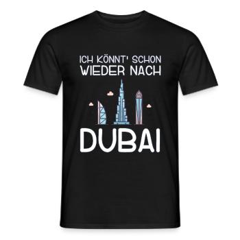 Ich könnt schon wieder nach Dubai - Männer T-Shirt - Schwarz - Vorne - AI Model Male 178 light (178cm)
