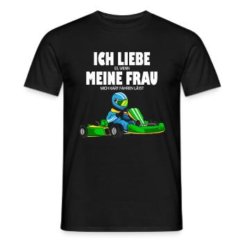 Lustiges Kartfahrer Go Kart Racing - Männer T-Shirt - Schwarz - Vorne - AI Model Male 178 light (178cm)