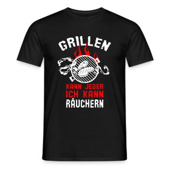 Grillen Kann Jeder Ich Kann Räuchern Grill Meister - Männer T-Shirt - Schwarz - Vorne - AI Model Male 178 light (178cm)