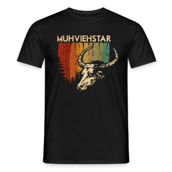 Muhviehstar - Männer T-Shirt - Schwarz - Vorne - AI Model Male 178 light (178cm)