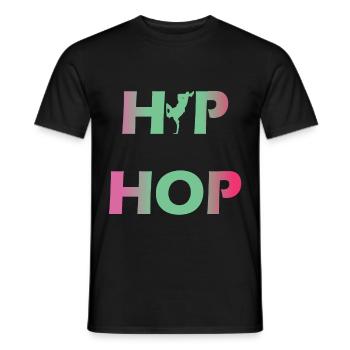 Hip hop - Men's T-Shirt - black - Front - AI Model Male 178 light (178cm)