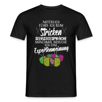 Stricken Häkeln Handarbeiten Spruch Strickerin - Männer T-Shirt - Schwarz - Vorne - AI Model Male 178 light (178cm)