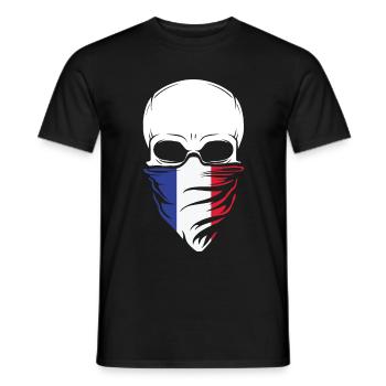 Dia De Los Muertos - France Skull - Männer T-Shirt - Schwarz - Vorne - AI Model Male 178 light (178cm)