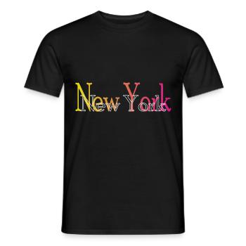 New York - Männer T-Shirt - Schwarz - Vorne - AI Model Male 178 light (178cm)