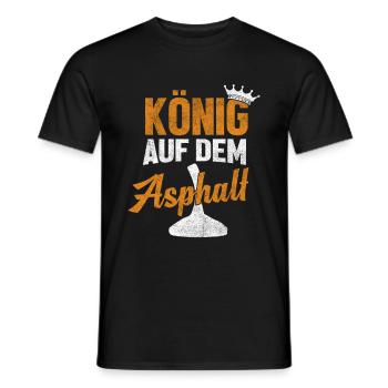 Eisstock Herzschlag Stocksport Stockschießen - Männer T-Shirt - Schwarz - Vorne - AI Model Male 178 light (178cm)