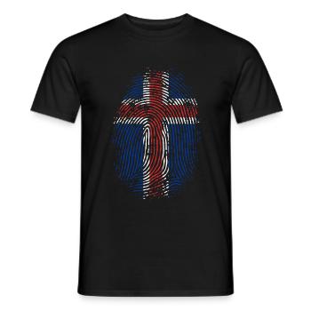 TEAM ICELAND - Männer T-Shirt - Schwarz - Vorne - AI Model Male 178 light (178cm)