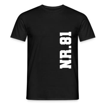 Numéro 81 NO. 81 - T-shirt homme - noir - Devant - AI Model Male 178 light (178cm)