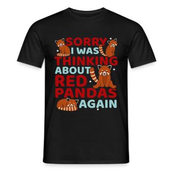 Red Panda Lover - Männer T-Shirt - Schwarz - Vorne - AI Model Male 178 light (178cm)