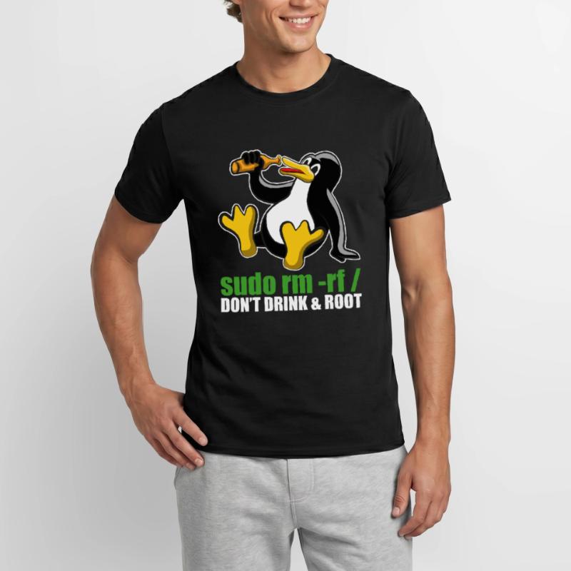 Programmeur Sudo Rm Root Linux Tux Unix Insider T-shirt homme