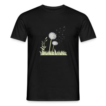 Pissenlits Cadeau de pissenlit Fleurs Dété Nature - T-shirt homme - noir - Devant - AI Model Male 178 light (178cm)