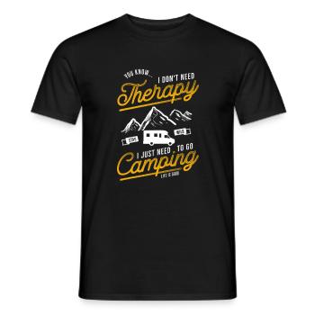 Motorhome Camper Camping Funny Gift - Men's T-Shirt - black - Front - AI Model Male 178 light (178cm)