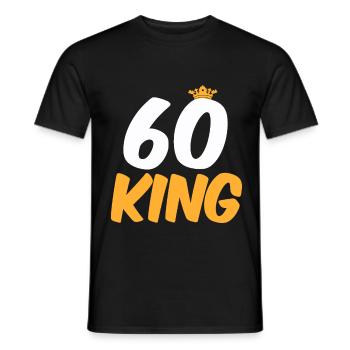 60th birthday 60 year old gift 60 years - Men's T-Shirt - black - Front - AI Model Male 178 light (178cm)