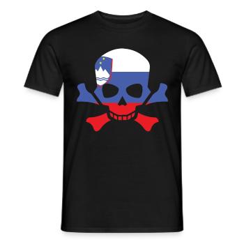 SLOVENIA SKULL SHIRT- slovenia - Männer T-Shirt - Schwarz - Vorne - AI Model Male 178 light (178cm)