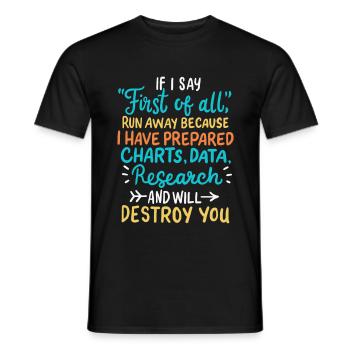 Statistics, data, math, math, statistics - Men's T-Shirt - black - Front - AI Model Male 178 light (178cm)
