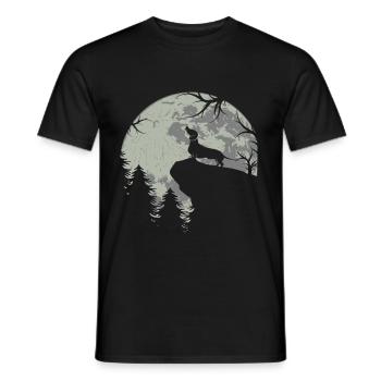 Teckel chien teckel teckel chien - T-shirt homme - noir - Devant - AI Model Male 178 light (178cm)