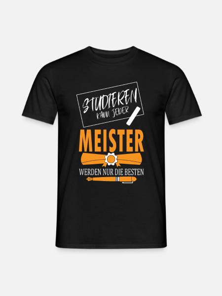 Meister Meisterprüfung Bestandene Prüfung Geschenk - Männer T-Shirt - Schwarz