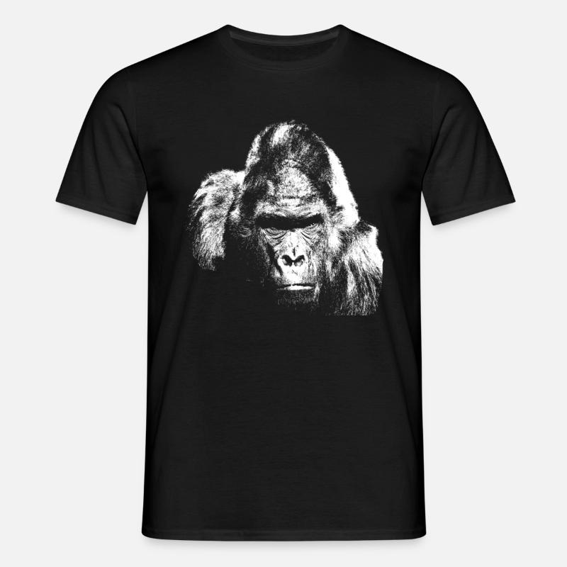 Gorilla silverback monkey - Men's T-Shirt - black