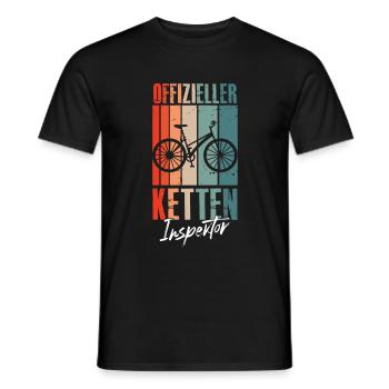 Lustiger Fahrrad Spruch Ketten Inspektor - Männer T-Shirt - Schwarz - Vorne - AI Model Male 178 light (178cm)