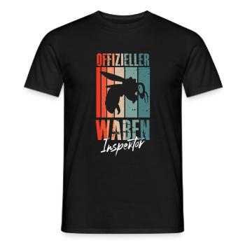 Lustiges Honig Bienen Design Waben Inspektor - Männer T-Shirt - Schwarz - Vorne - AI Model Male 178 light (178cm)