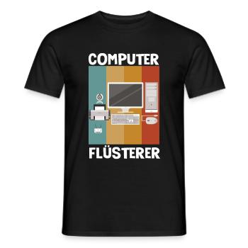 Computerflüsterer Geek Linux - Männer T-Shirt - Schwarz - Vorne - AI Model Male 178 light (178cm)