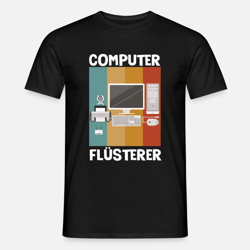 Computerflüsterer Geek Linux - Männer T-Shirt - Schwarz