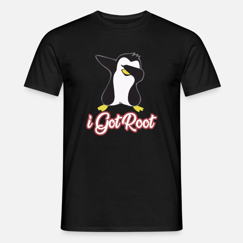 Geek Linux je suis root - T-shirt homme - noir