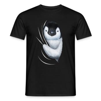 Cadeau d'amant de pingouin de pingouins de pingouin - T-shirt homme - noir - Devant - AI Model Male 178 light (178cm)