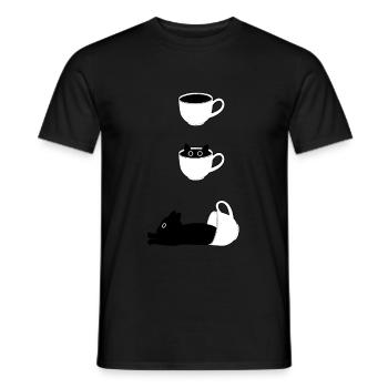 Guten Morgen Katze Geschenkidee Katzen - Männer T-Shirt - Schwarz - Vorne - AI Model Male 178 light (178cm)