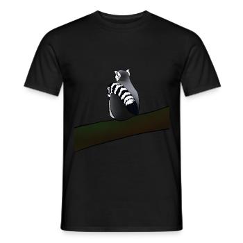 Lemuren & Lemur Affe Geschenk für Affen Freunde - Männer T-Shirt - Schwarz - Vorne - AI Model Male 178 light (178cm)