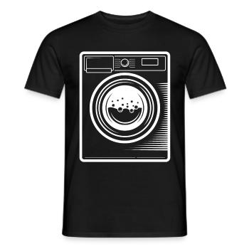 Disguise as a washing machine Mardi Gras Halloween - Men's T-Shirt - black - Front - AI Model Male 178 light (178cm)