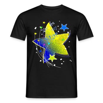 Étoile jaune simple résumé tu es mon étoile - T-shirt homme - noir - Devant - AI Model Male 178 light (178cm)