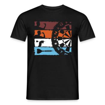 Darts - Men's T-Shirt - black - Front - AI Model Male 178 light (178cm)