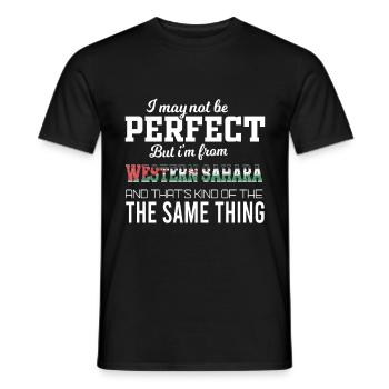 I'm almost perfect, I'm from Western Sahara - Men's T-Shirt - black - Front - AI Model Male 178 light (178cm)