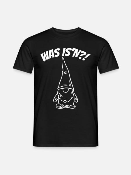 Zwerg WAS IS´N ?!- lustiges Tshirt mit Bart Mann - Männer T-Shirt - Schwarz