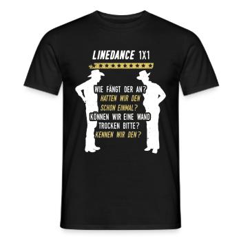 Linedance 1 mal 1 Lustiges Tanz Motiv - Männer T-Shirt - Schwarz - Vorne - AI Model Male 178 light (178cm)
